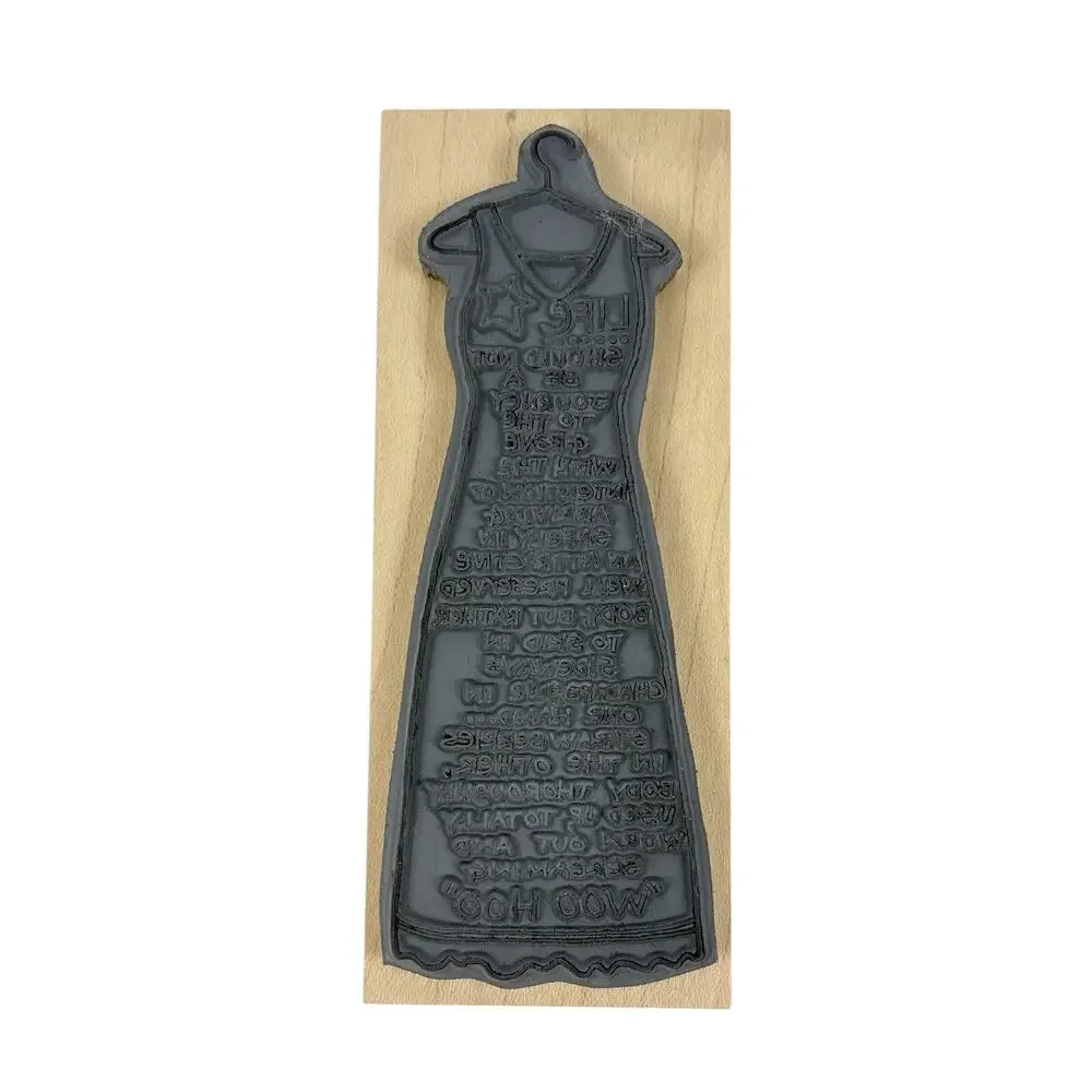 Paula Best Rubber Stamp Set Of 2 Woman Face Just Add Vodka Woo Hoo Dress
